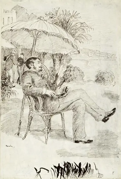 On the Terrace of a Hotel in Bordighera - The Painter Jean Martin Reviews his Bill Pierre-Auguste Renoir